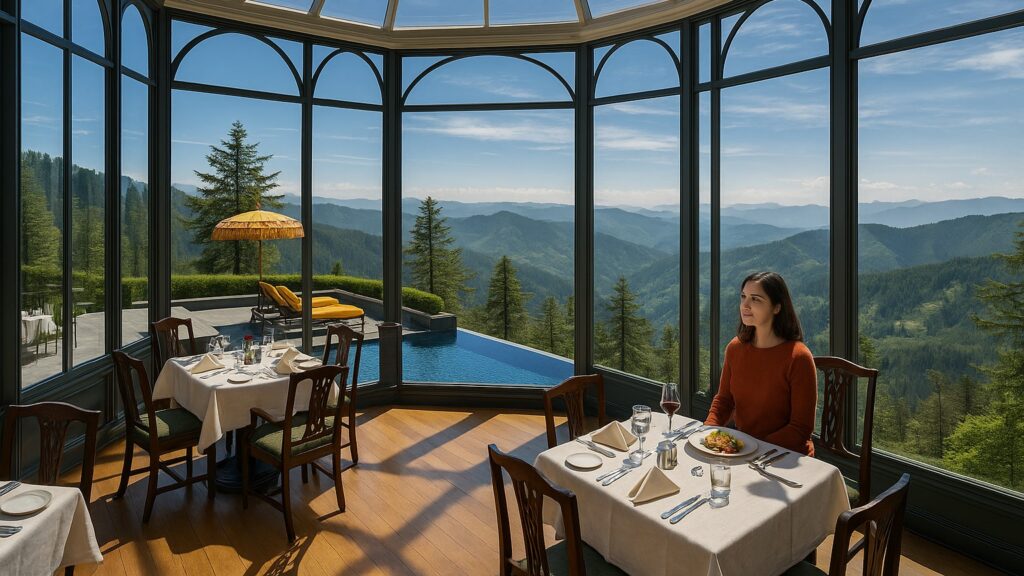 360° at The Oberoi Wildflower Hall – scenic restaurants in India