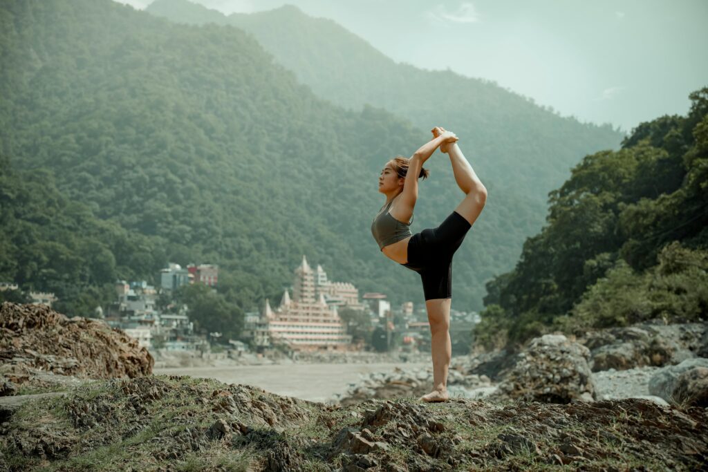Solo travel india 2025 - Yoga in front of river